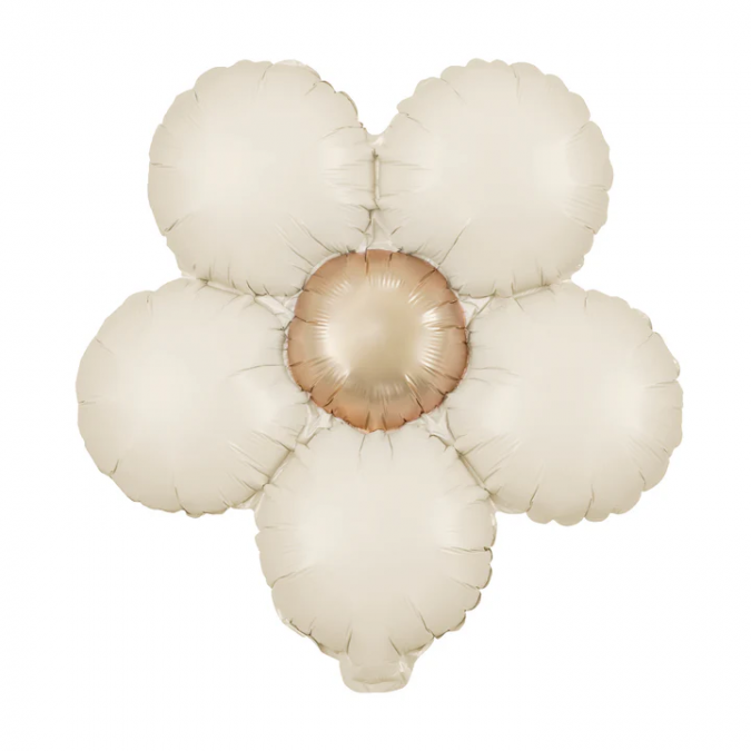 Фолиев балон Цвете 3 броя, цвят крем мат, 45 см /Pp/