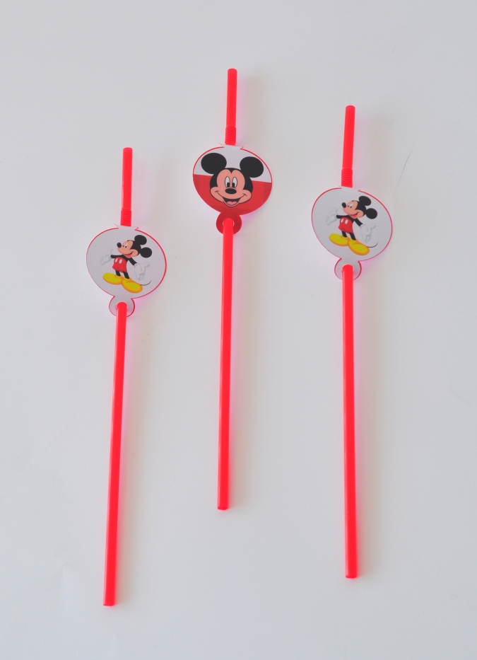 Парти сламки с облър Мики Маус, 10 бр. в пакет