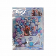 Комплект за украса с балони Елза и Ана, Замръзналото Кралство, 64 броя /Pe/