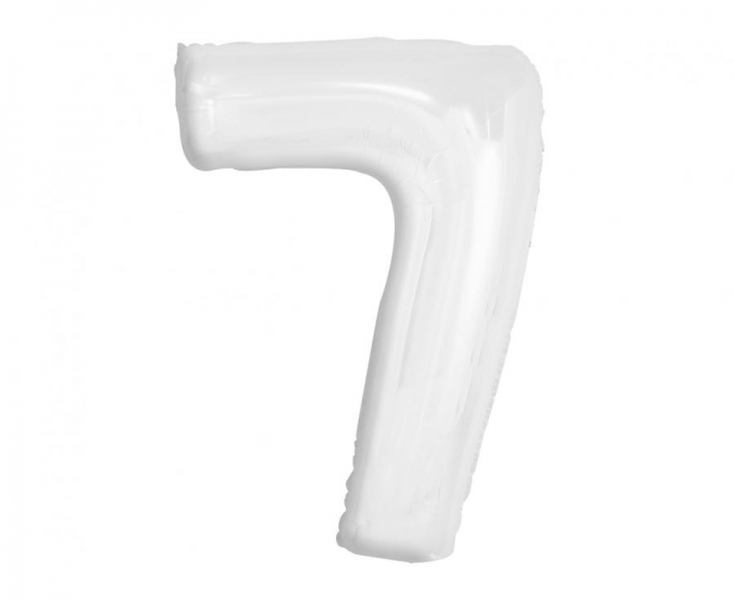 Фолиев балон цифра 4, цвят бял, 92 см /Gd/
