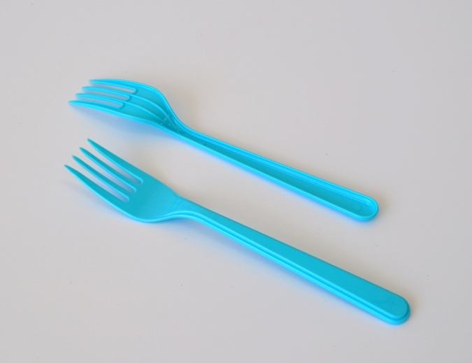 Парти вилички,  светло сини 10бр пакет