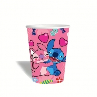 Хартиена чашка 240 мл Стич и Ейнджъл, 10 бр. в пакет /Gx/