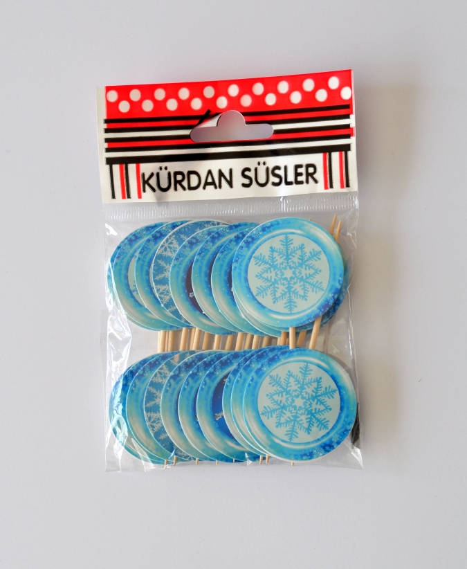 Топер за мъфини снежинки, Елза и Ана, 20 бр. в опаковка