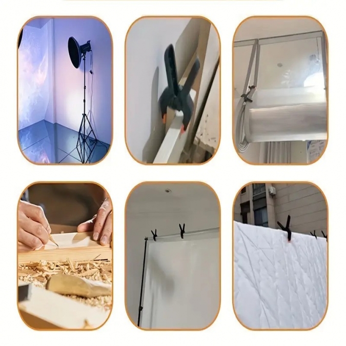 Пластмасова щипка за винил и балони, 9,3см /Tm/