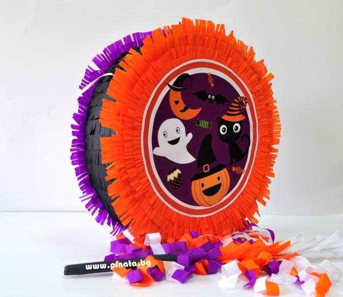 Пинята Хелоуин / Halloween, две лица 40х40 см