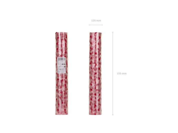 Тишлайфер /рънър/ за маса, тюл с червени сърца, Св.Валентин, 0,36х9м /Pd/