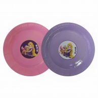 Персонализирана хартиена парти чинийка Рапунцел, 6бр. пакет