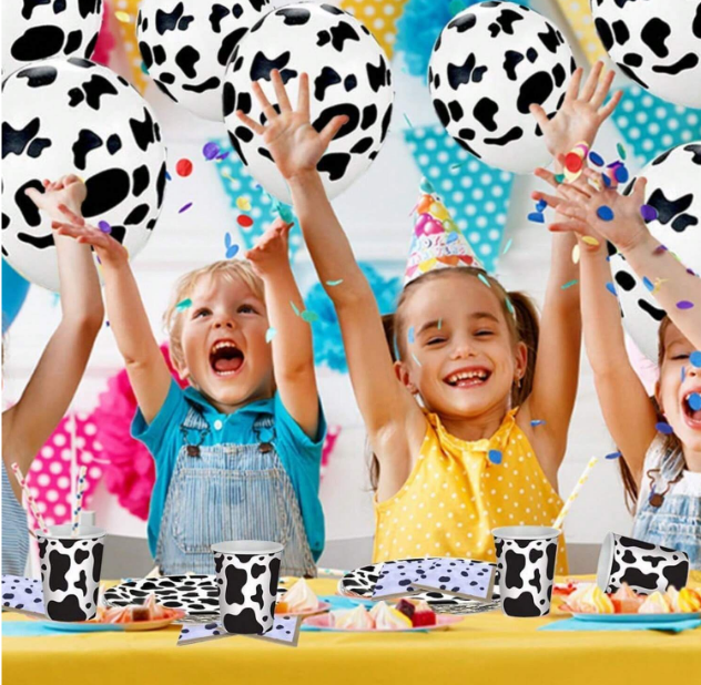 Комплект 10бр. балони с печат Крава, животни ферма /Ch/