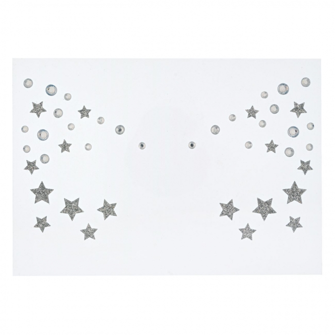 Самозалепващи стикери за лице - звезди и кристали /Mb/