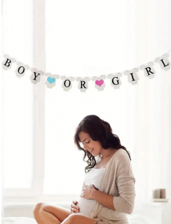 Банер гирлянд за разкриване на пола, Boy or Girl, 1,75 м /Ch/