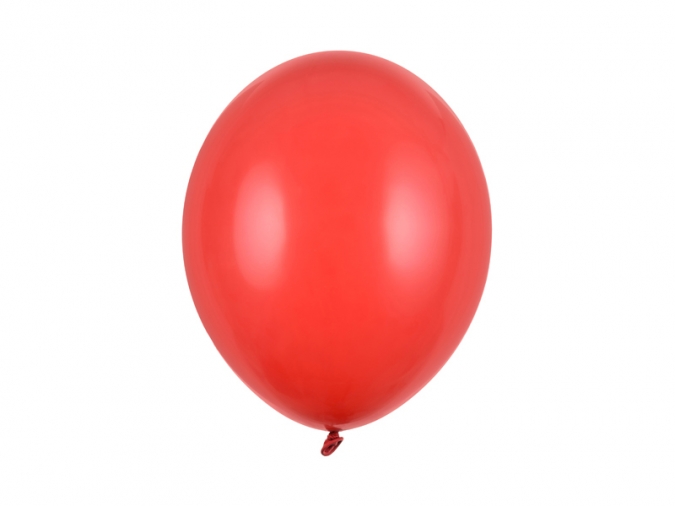 Балон цвят червен мак /poppy red/ пастел, диаметър 30 см, 10 бр. в пакет /Pd/