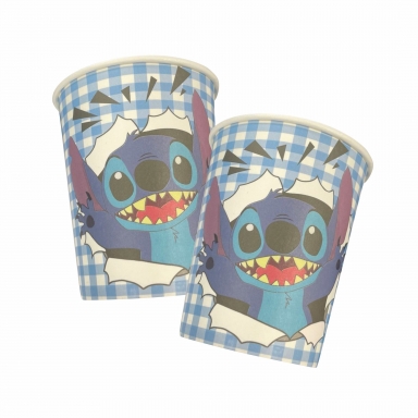 Хартиена чашка 240 мл Стич, 10 бр. в пакет /Gx/