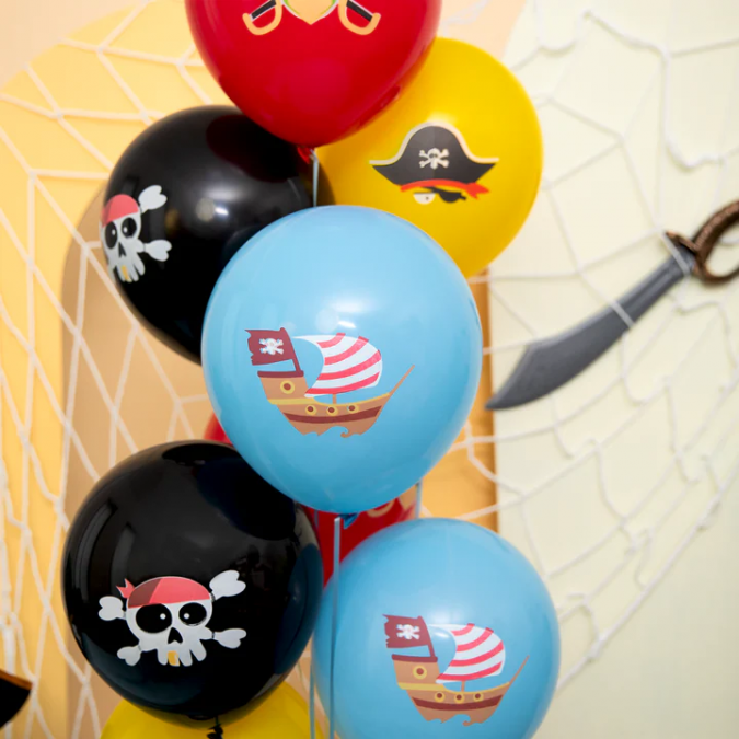 Комплект 8 бр. премиум балони Пират, пиратско парти /Pp/