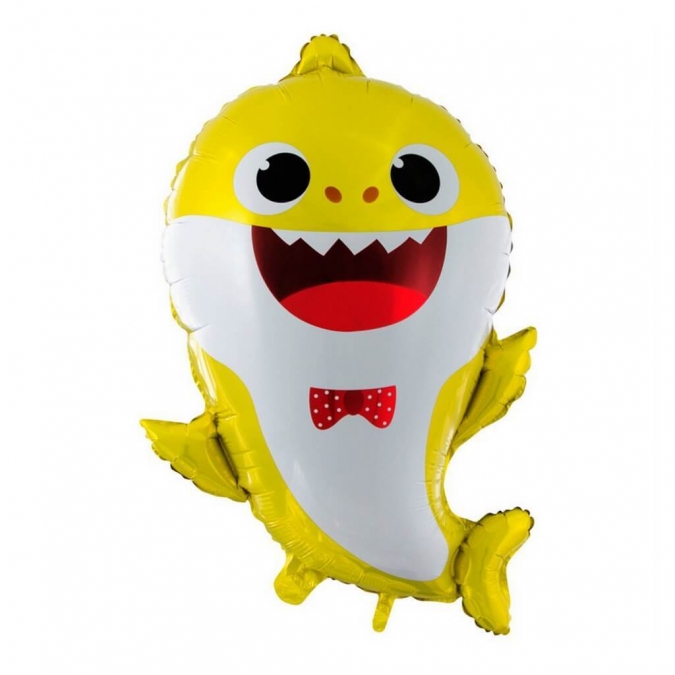 Фолиев балон Бейби Шарк жълт, 55 см височина /Gx/