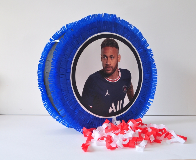 Пинята Неймар ПСЖ, две лица 40х40 см