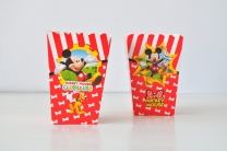 Кутийки за пуканки или сладки Мики Маус - 8 бр. в пакет /Tr/