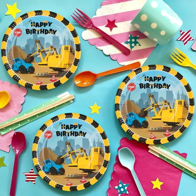 Хартиена чашка Строителни машини, 10 бр. в пакет /Mb/