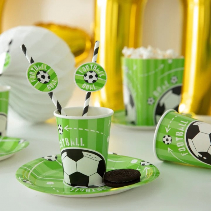 Хартиена парти чашка Футбол, 220 мл, 6 бр. в опаковка /Pp/
