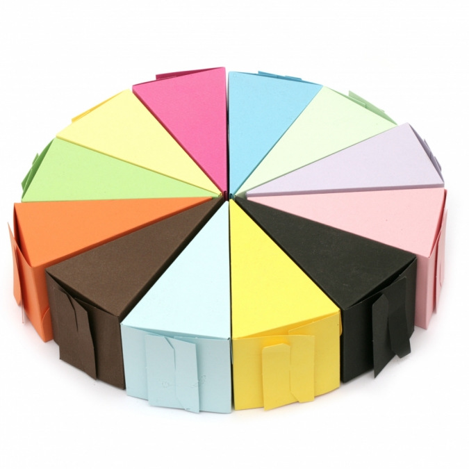 10бр. парчета /заготовки/ за хартиена торта, цвят тъмно зелен