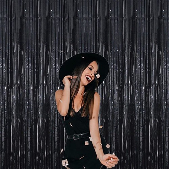 Ресни за декорация  /ПВЦ/, цвят черно мат 100х200см /Pp/