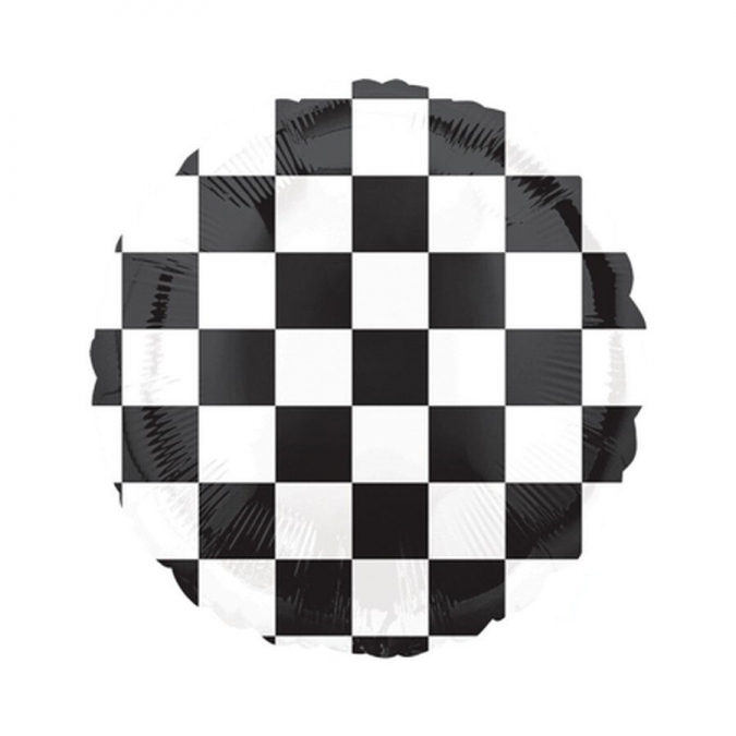 Фолиев балон Racing Team / Спортни коли, кариран флаг, 40 см /Gx/