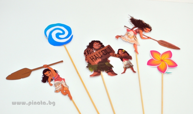 Пропсове за забавни снимки Смелата Ваяна, 7 бр. в пакет