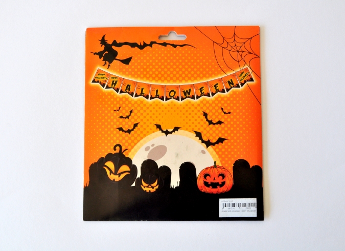 Банер гирлянд за декорация Хелоуин / Happy Haloween, 1,40 м дължина, 11 бр. фигури