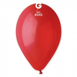 Балон червен пастел, диаметър 26 см, 10 бр. в пакет Gemar G90 #045 /Uk/