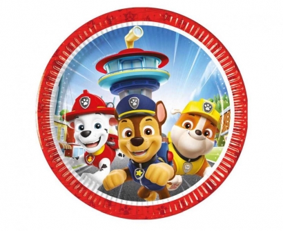 Хартиена чинийка Пес патрул/Rescue Heroes, 20 см, 8 бр. в пакет /Gd/