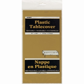 Покривка за еднократна употреба, златна 137х274 см /Pp/