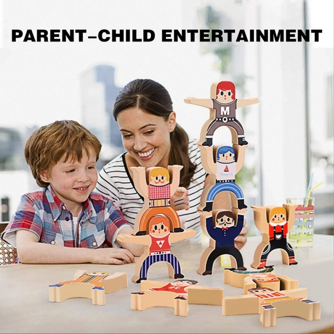 Конструктор игра за баланс, Трупа акробати, 16 части /Li/