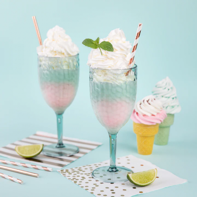 Сламки розово злато металик, 10 бр. в опаковка /Pp/