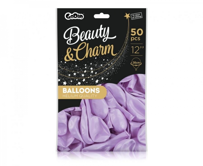 Балон лилав лавандула макарон, диаметър 30 см, 10 бр. в пакет /Gd/