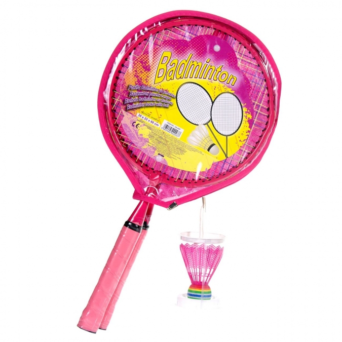 Комплект розови детски хилки за бадминтон с ракета /Mb/