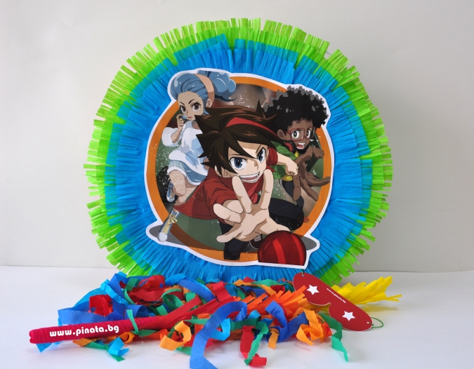 Пинята Бакуган, две лица 40х40 см