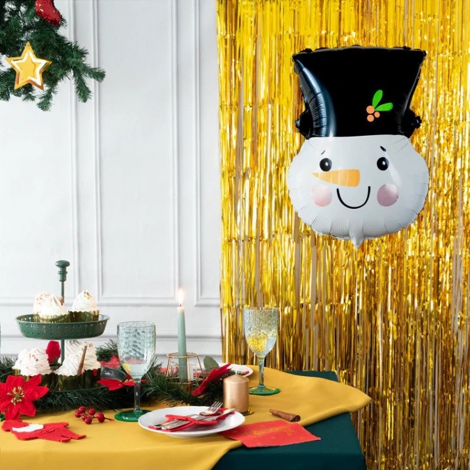 Фолиев балон Снежен Човек, Коледа 61см /Pp/