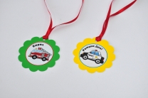 Персонализиран парти медальон Транспортни средства, 5бр. пакет