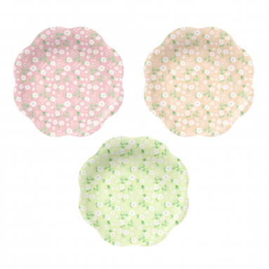 Хартиена чинийка Цветя, 23.0 см, 6 бр. в опаковка /Pp/