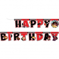 Банер гирлянд Пиратско парти, с букви Happy Birthday, 2,10 м /Tr/