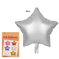 Фолиев балон Звезда, цвят сребро 46 см /Km/
