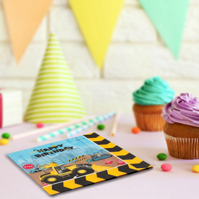 Салфетки Строителни машини, 20 бр в пакет /Mb/