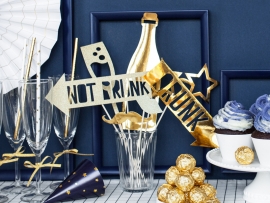 Пропсове за снимки Let's Celebrate, златни, 8 бр. в опаковка /Pd/