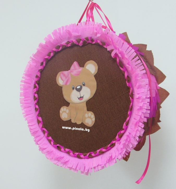 Пинята Розово Мече 40/40 см / Pinata Pink Bear