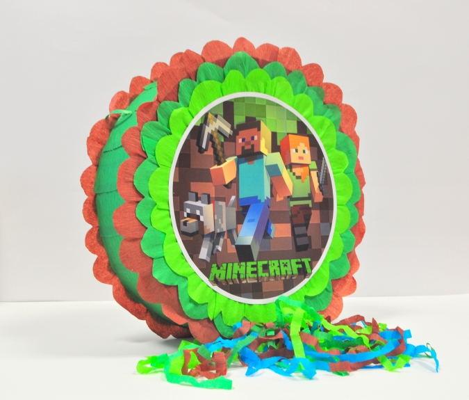 Пинята Майнкрафт, две лица 40х40 см