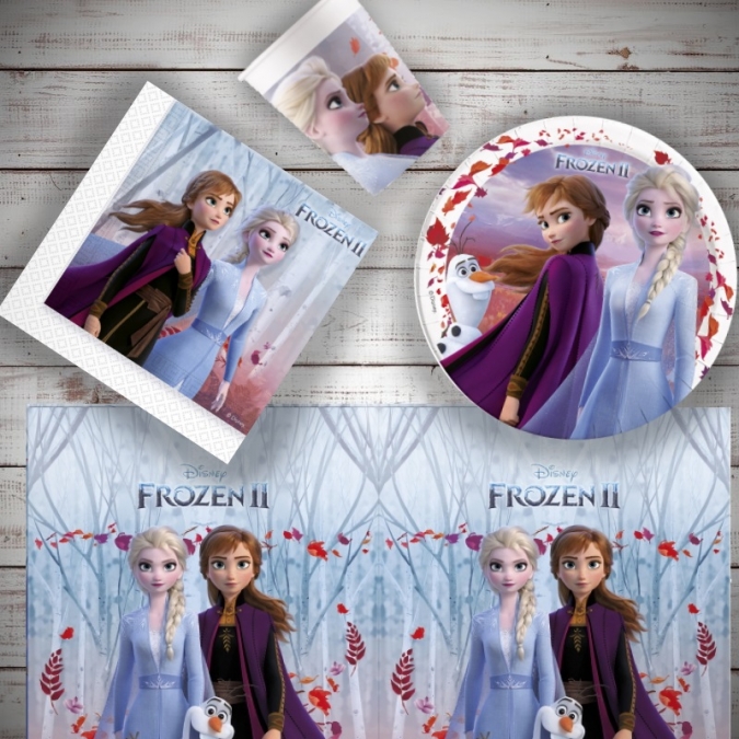 Парти салфетки Елза и Ана Замръзналото Кралство 2 / Frozen 2, 33х33 см, лицензирани Disney