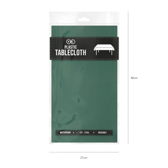 Покривка за еднократна употреба, тъмно зелена 137х274 см /Pp/