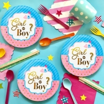 Парти салфетки за разкриване на пола Момче или момиче, Boy or Girl, 12 бр. в пакет /Mb/