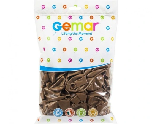 Балон цвят кафяв, Мока диаметър 30 см, 100 бр. в пакет, Gemar G110 #076 /Uk/